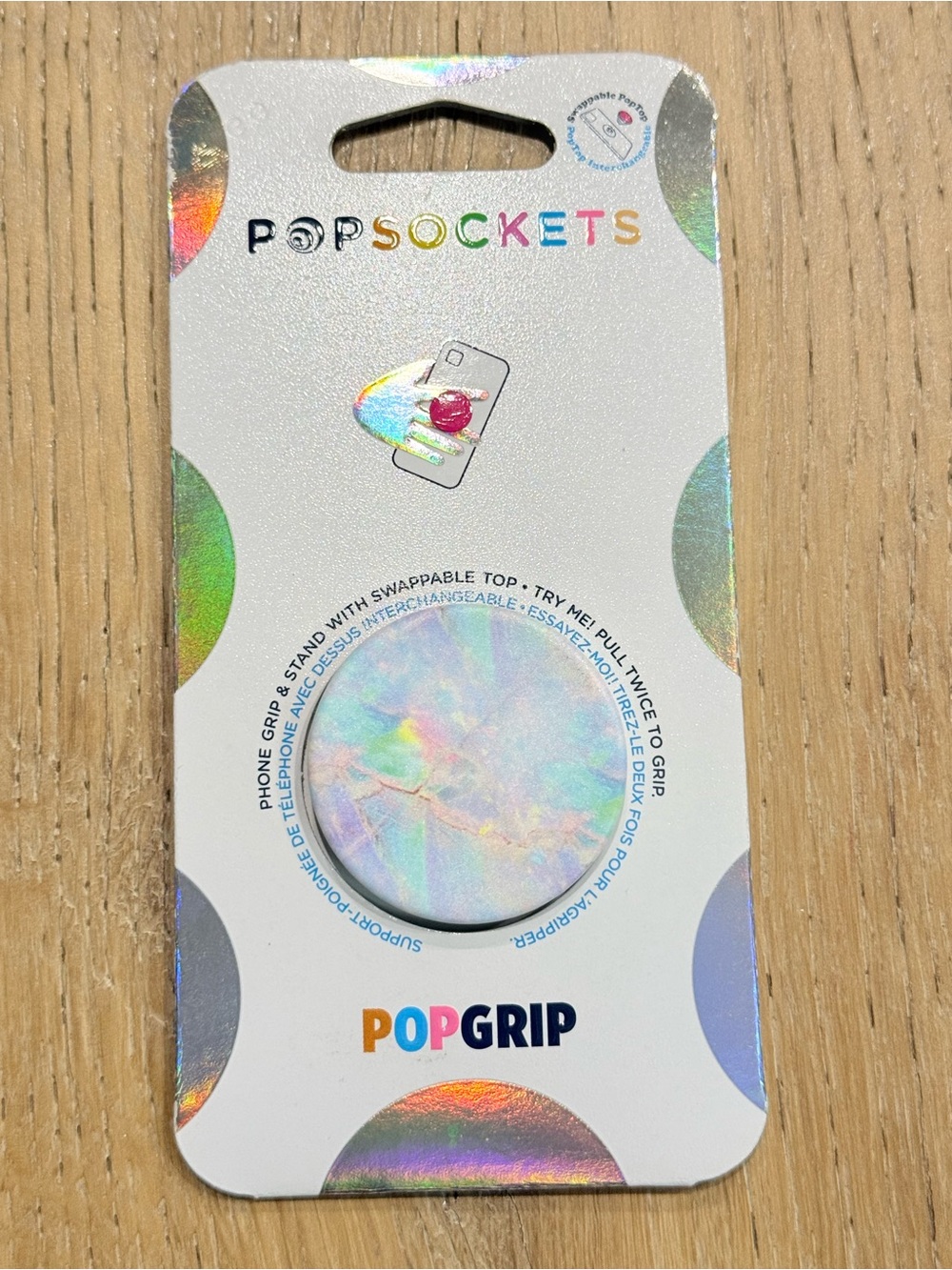 New Popsocket Adhesive Phone Grip, Holder, Phone Stand, fun opal